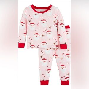 Mud Pie Santa Glow in Dark Pajama Set with Red Trim size 3T